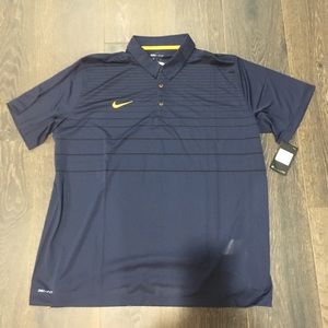 Nike dry fit navy and gold new